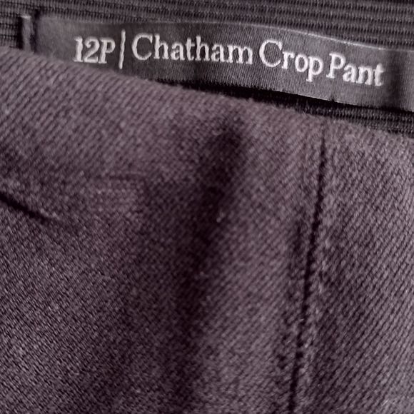 Talbots Chatham Pants NEW Black Crop Side Zip Stretch Sz 12P Office Casual - Picture 9 of 12